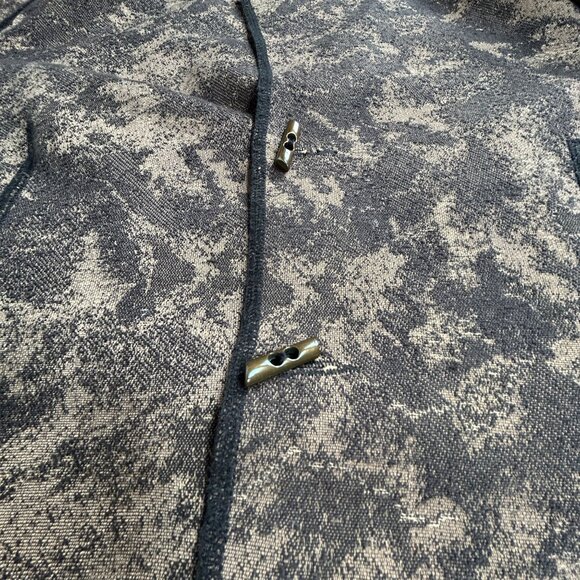 Women’s Reversible Jacket Camouflage Gray Beige Stand Collar Button Closure - Picture 9 of 9